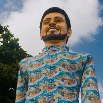 Bem-te-vi lava roupas dos Bonecos Gigantes de Olinda e transforma tradição em vitrine no Carnaval