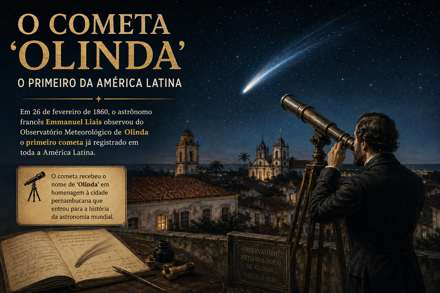 Você sabia que, o primeiro cometa da América Latina foi visto em Olinda?
