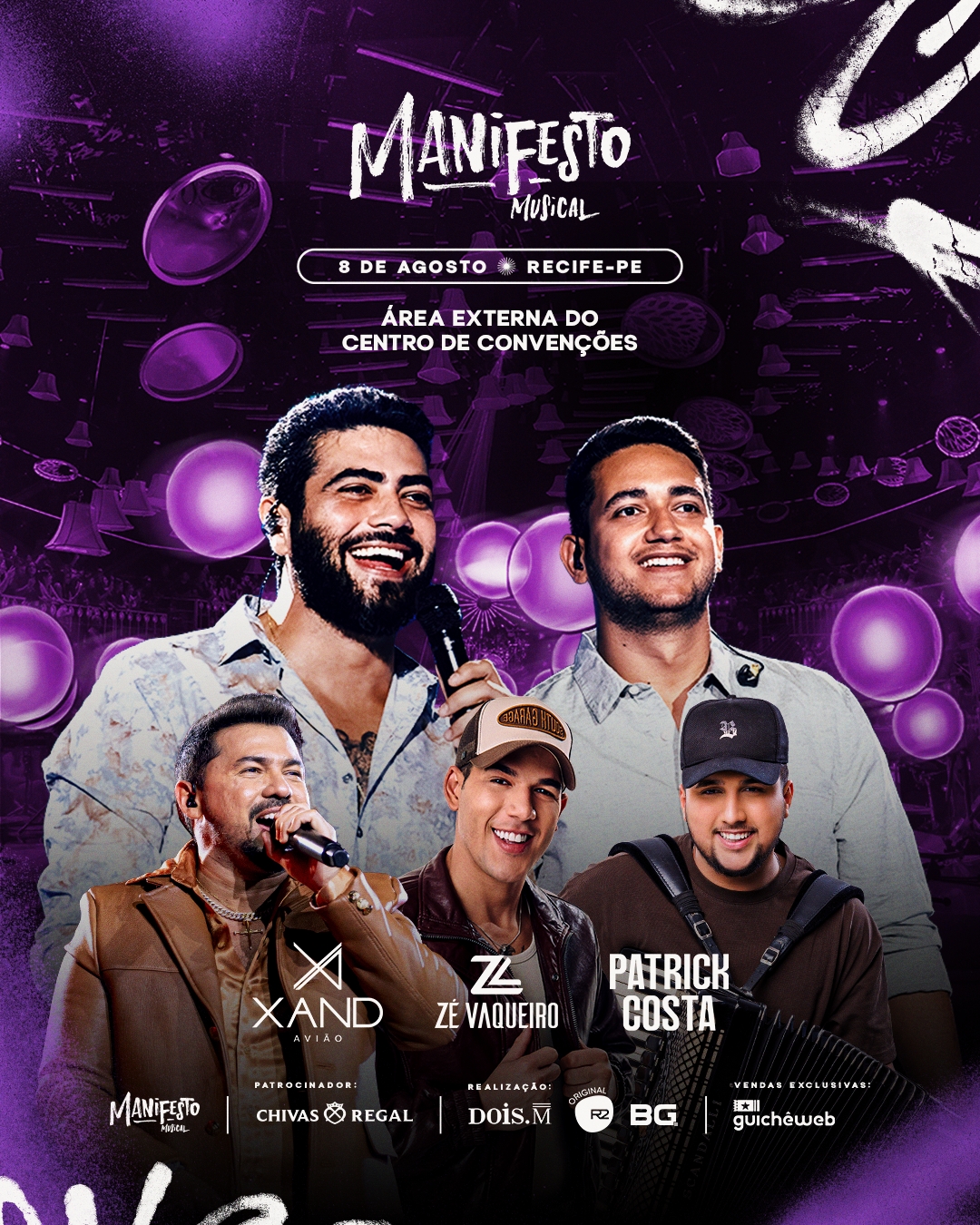 Henrique & Juliano confirmam Xand Avião, Zé Vaqueiro e Patrick Costa no Manifesto Musical em Recife